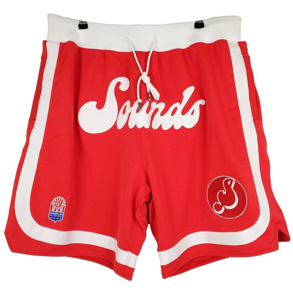 Just Don Memphis Sounds Mitchell & Ness 2XL XXL ABA Jersey Shorts‎ Red NWT